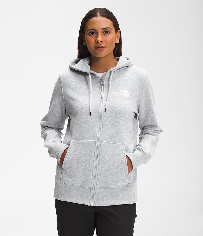 The North Face Hoodie Dames Half Dome Full Rits BKEQ87491 - Lichtgrijs